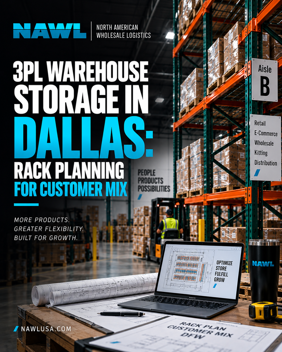 3PL Warehouse Storage in Dallas: Rack Planning for Customer Mix