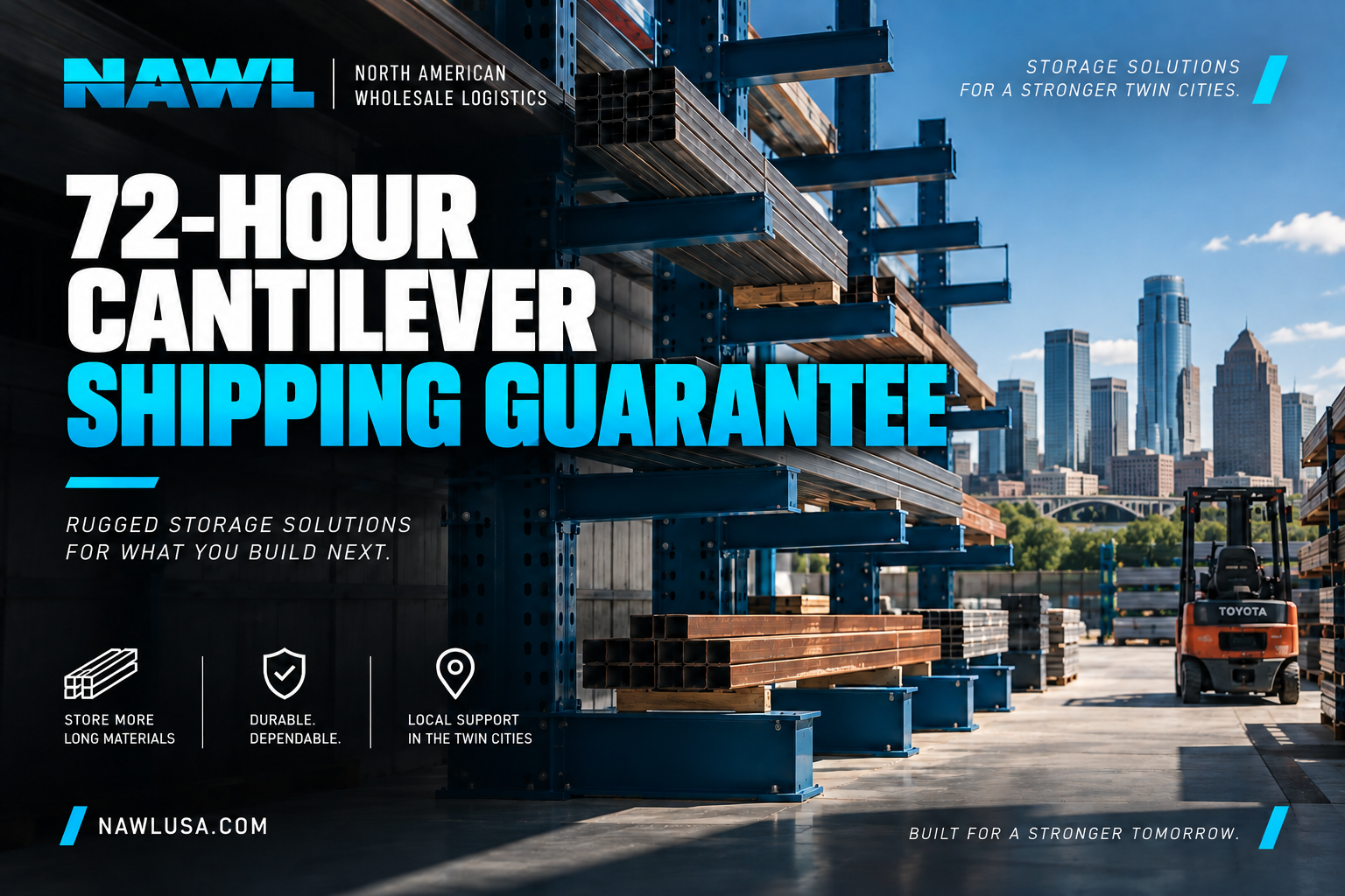 72-Hour Cantilever Shipping Guarantee