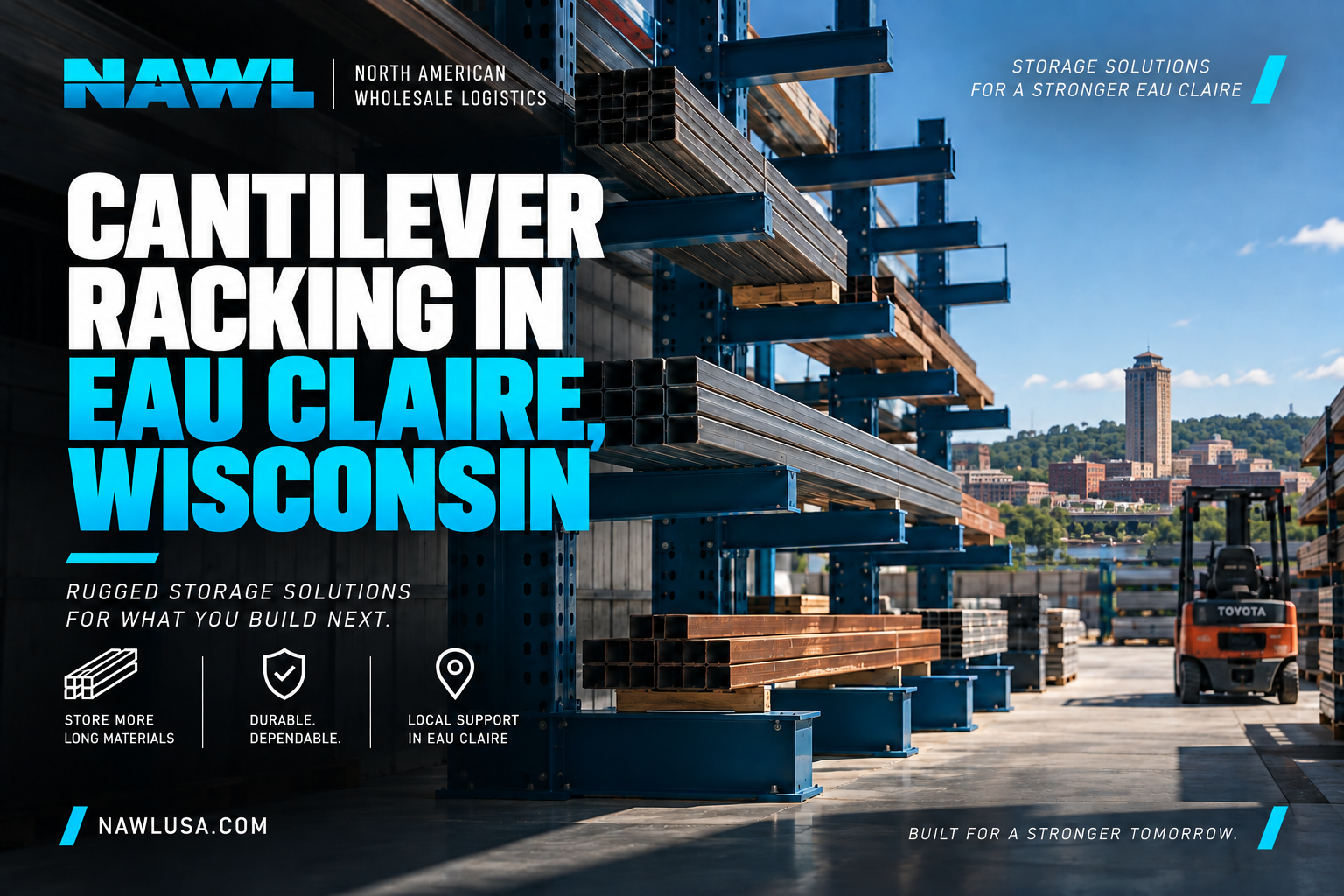 Cantilever Racking in Eau Claire, Wisconsin