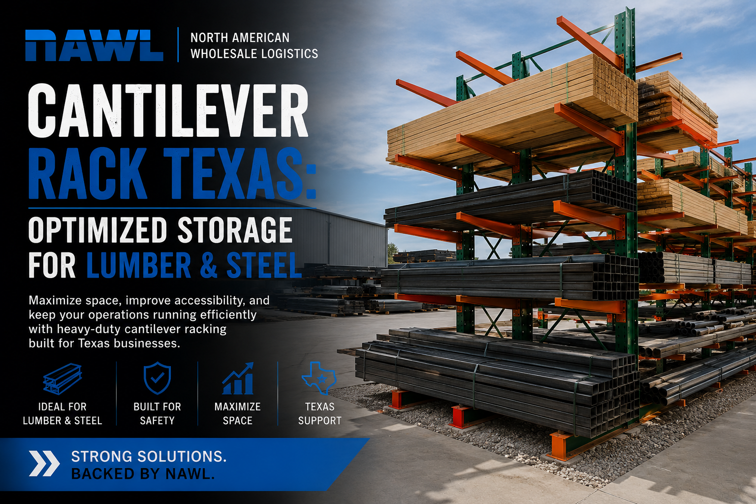Cantilever Rack Texas: Optimized Storage for Lumber & Steel