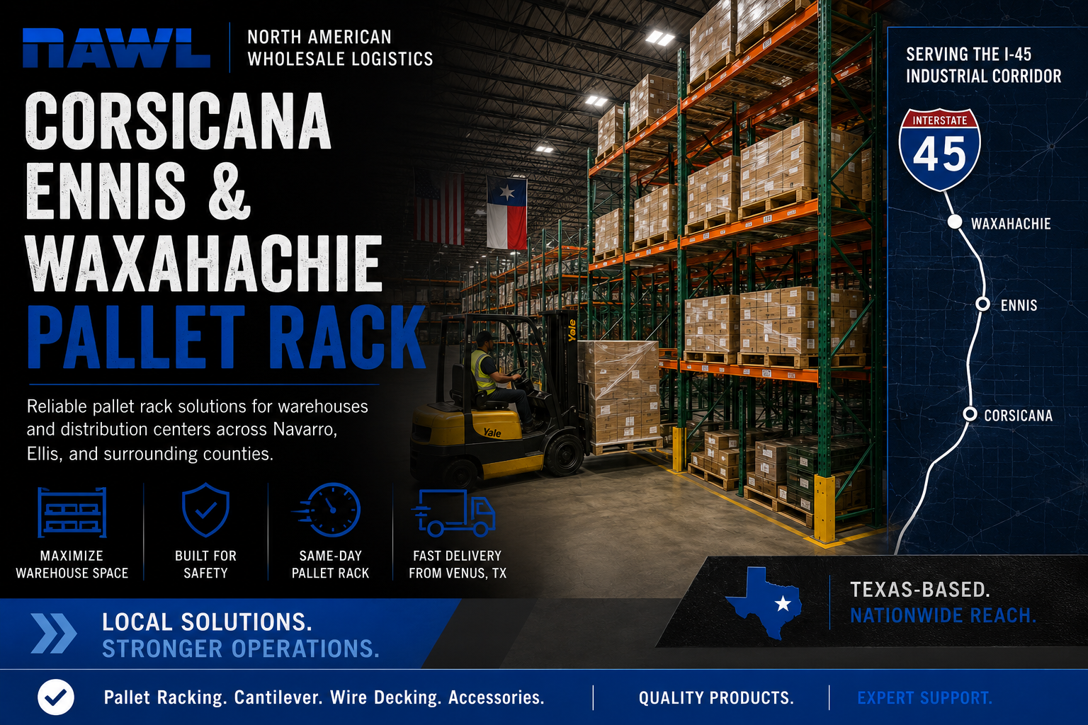 Corsicana, Ennis, Waxahachie: Pallet Rack Solutions