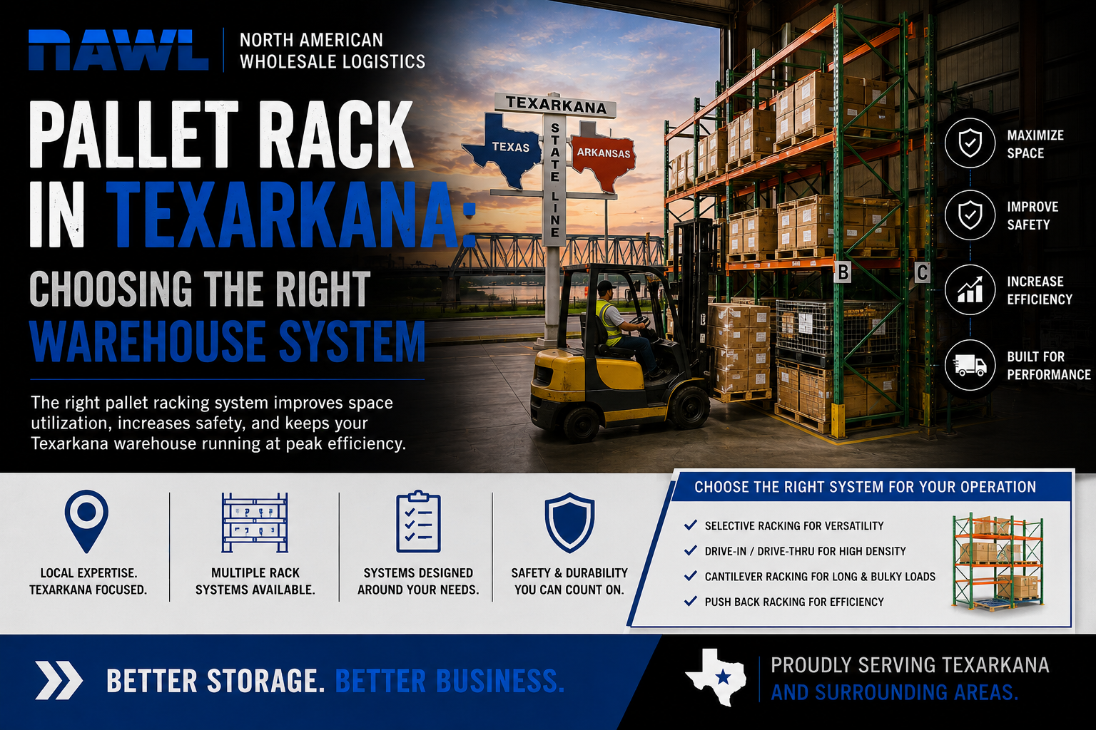 Pallet Rack in Texarkana: Choosing the Right Warehouse System