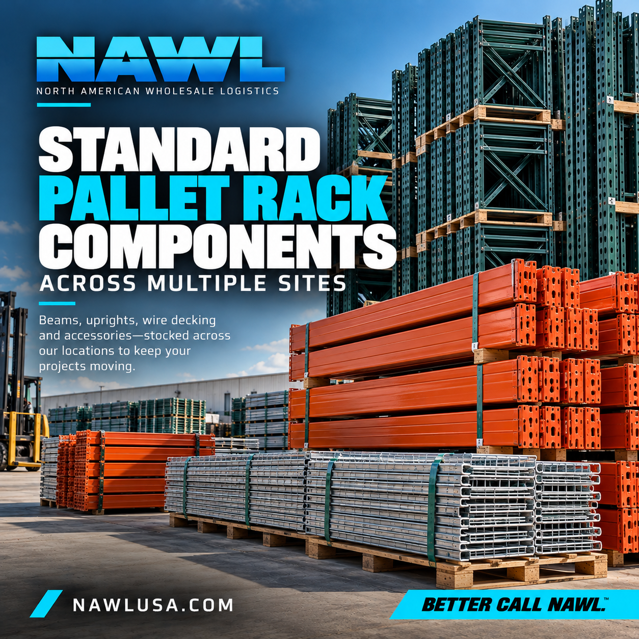 Standard Pallet Rack Components Across Multiple Sites