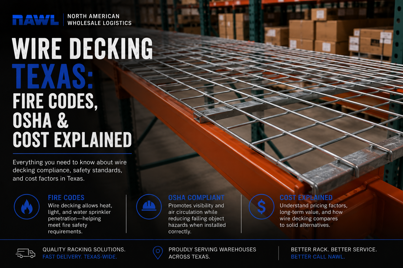 Wire Decking Texas: Fire Codes, OSHA & Cost Explained